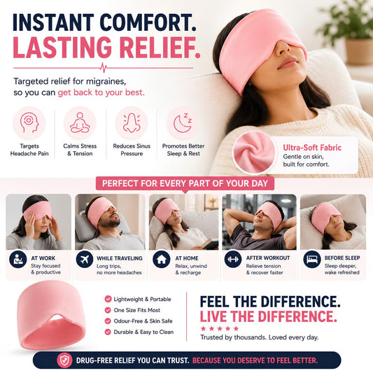 Migraine Relief Cap – Hot & Cold Therapy for Headache & Stress Relief