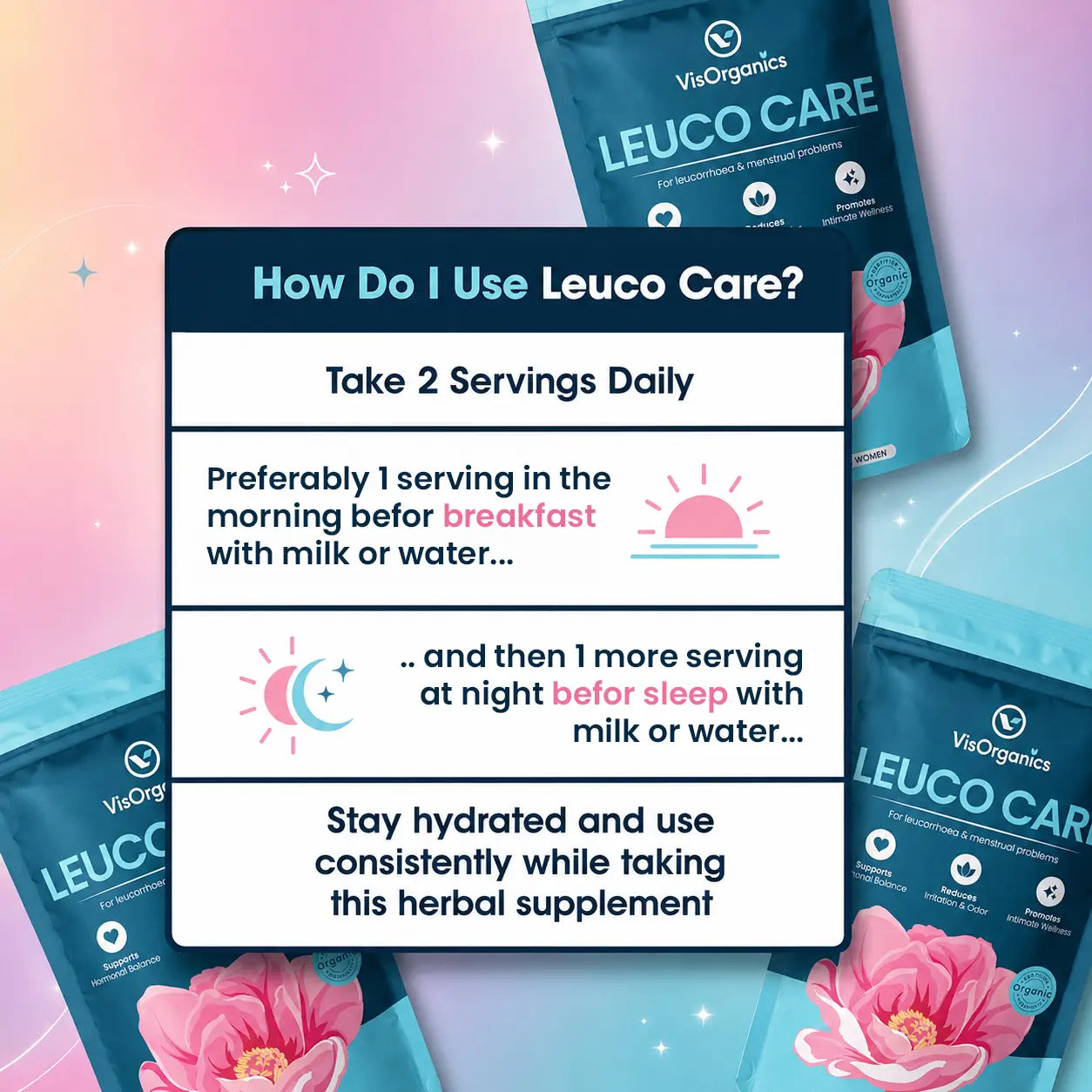 Leucocare Powder - Leukorrhea & White Discharge Treatment