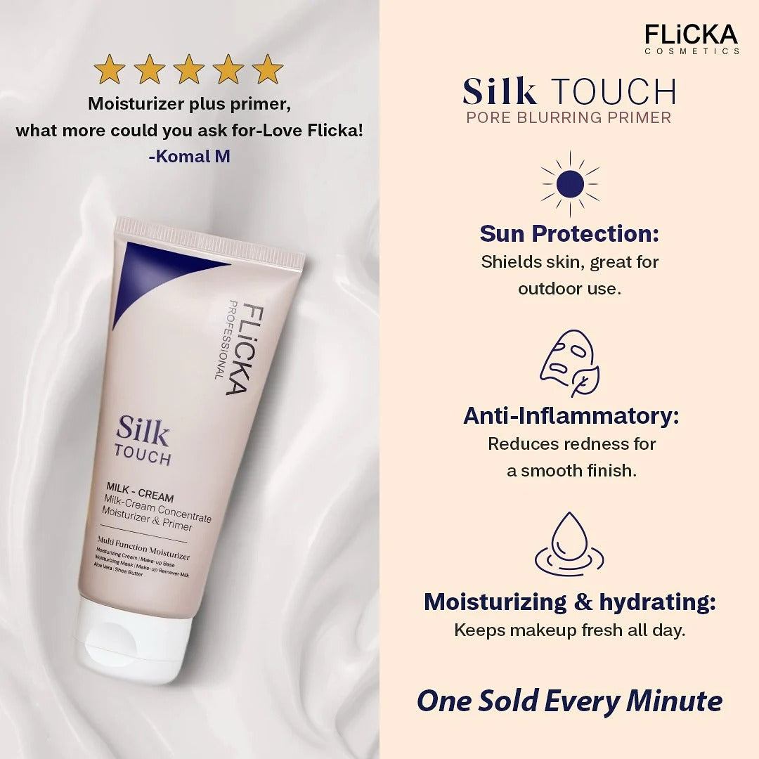 Flicka Silk Touch l Concentrate - Primer and Moisturizer ( Buy 1 Get 1 Free)