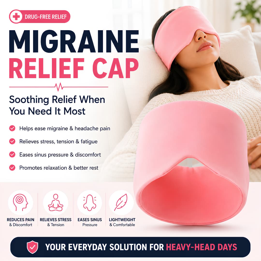 Migraine Relief Cap – Hot & Cold Therapy for Headache & Stress Relief
