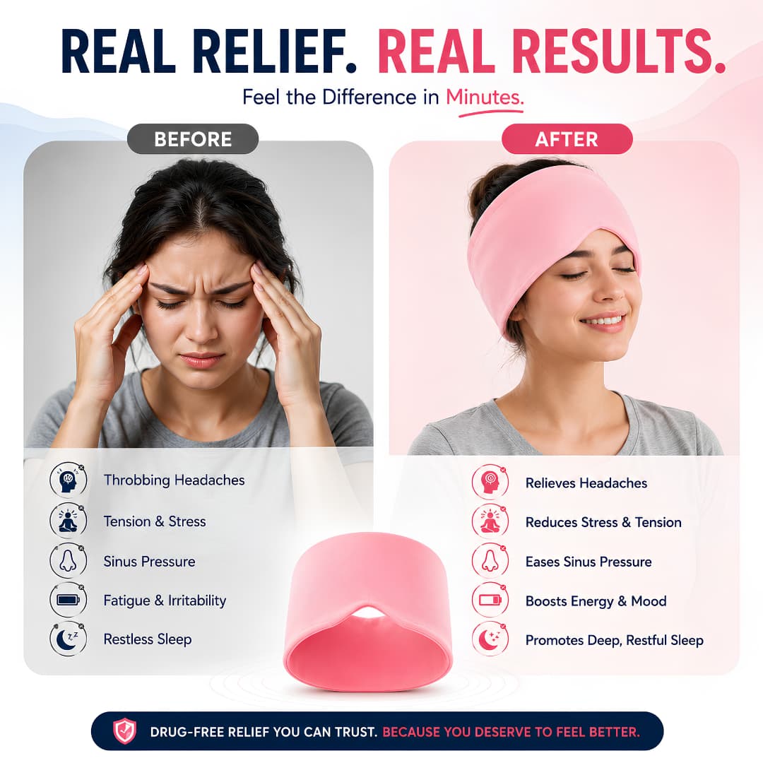 Migraine Relief Cap – Hot & Cold Therapy for Headache & Stress Relief